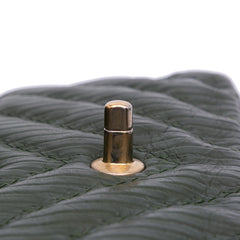 Medium Chevron Calfskin Coco Pleats Double Flap