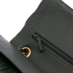 Medium Chevron Calfskin Coco Pleats Double Flap