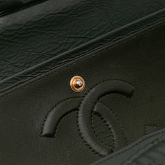 Medium Chevron Calfskin Coco Pleats Double Flap