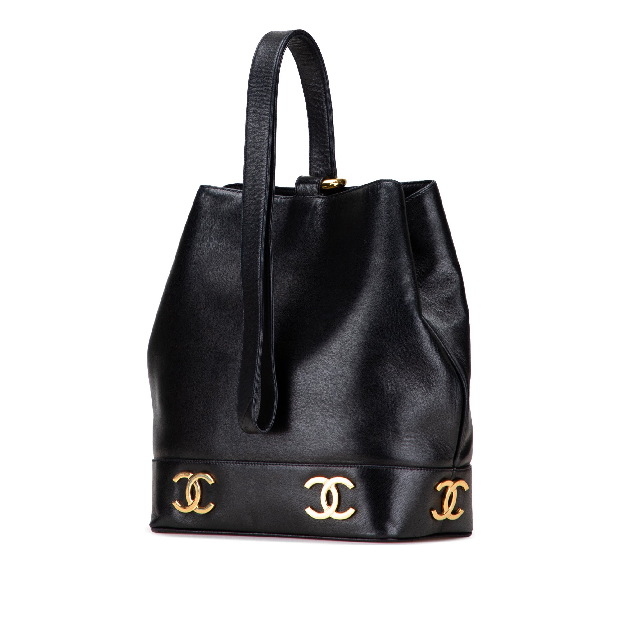 Triple CC Lambskin Bucket
