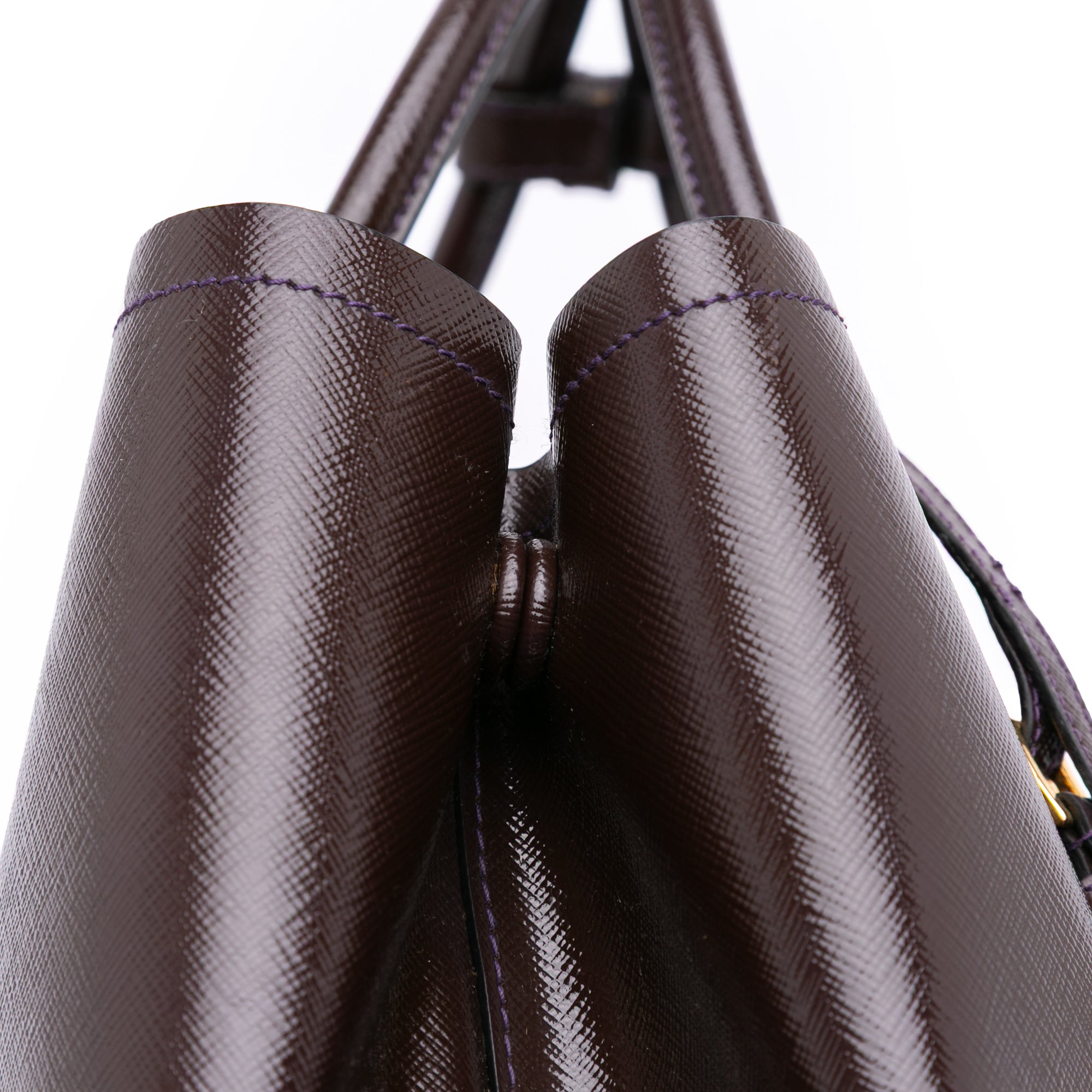 Large Saffiano Vernice Double Satchel