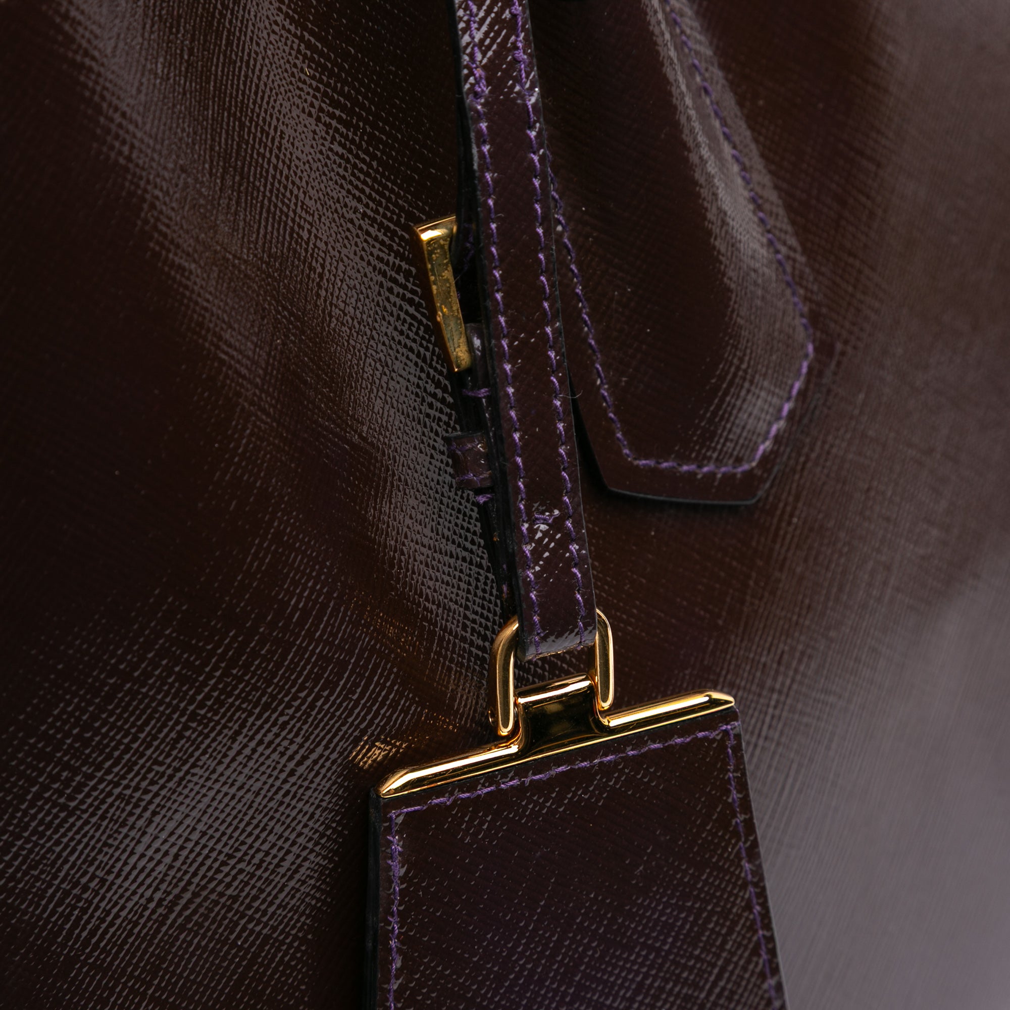 Large Saffiano Vernice Double Satchel