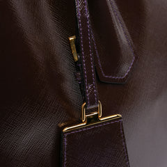 Large Saffiano Vernice Double Satchel