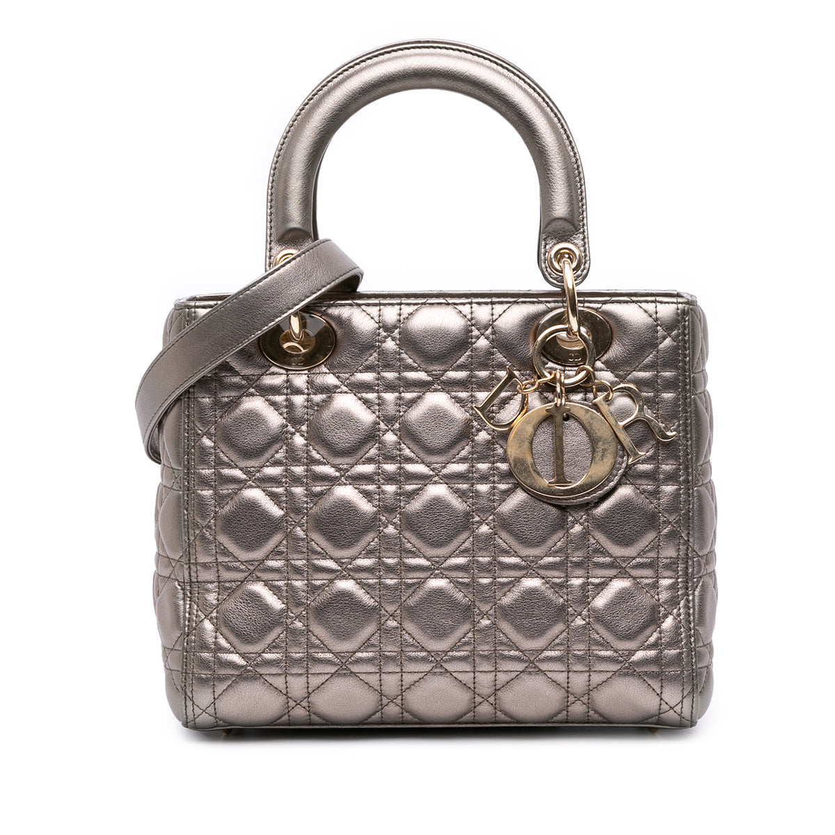 Medium Lambskin Cannage Lady Dior