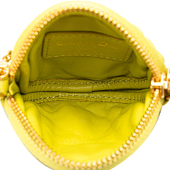 Mini Lambskin Cannage Round Caro Pouch