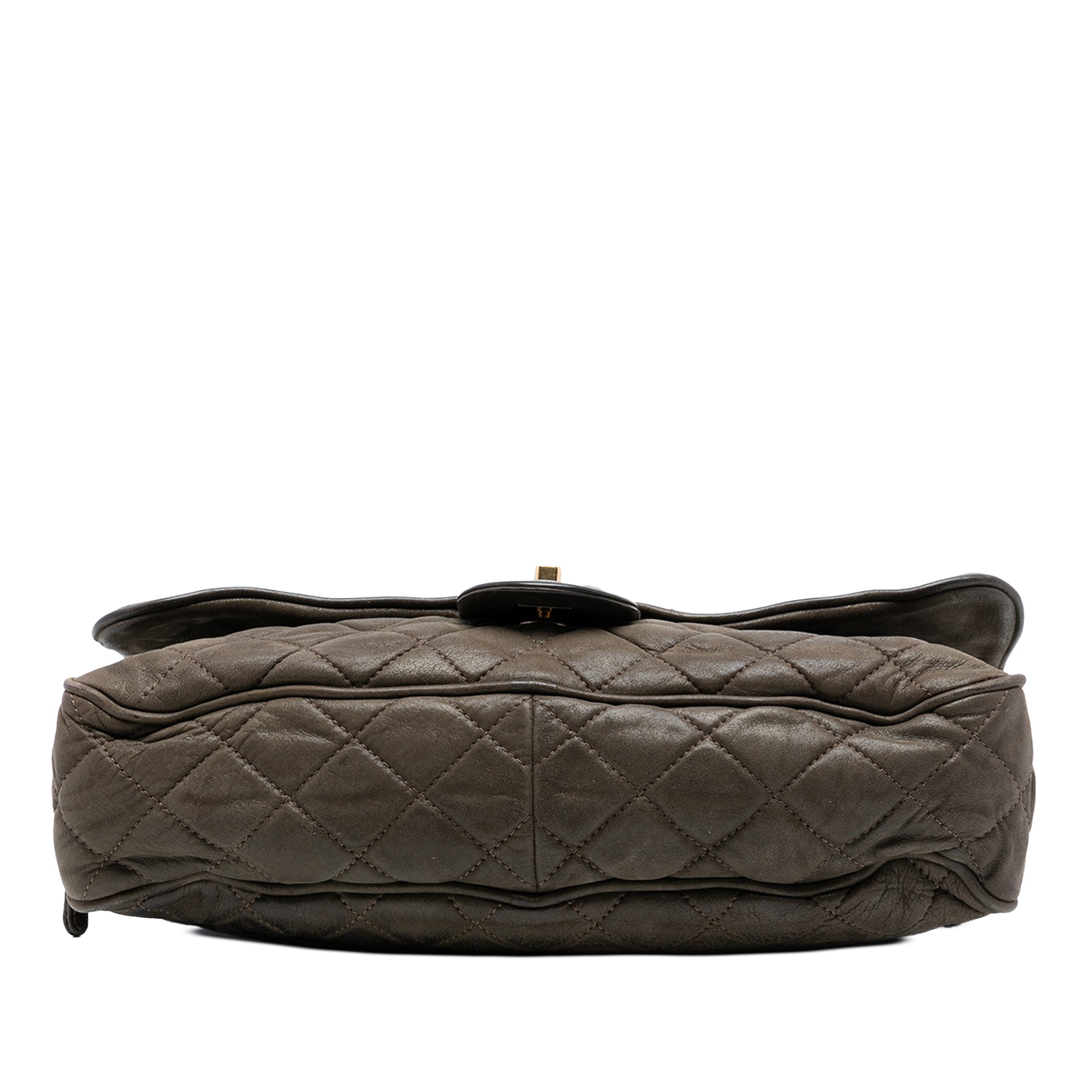 Large Quilted Iridescent Calfskin Shiva Flap