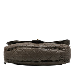 Large Quilted Iridescent Calfskin Shiva Flap