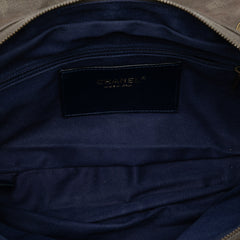 Large Quilted Iridescent Calfskin Shiva Flap