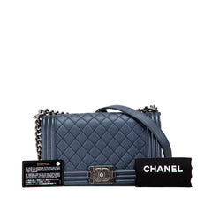 Old Medium Quilted Lambskin Boy Flap