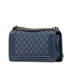 Old Medium Quilted Lambskin Boy Flap