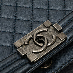 Old Medium Quilted Lambskin Boy Flap