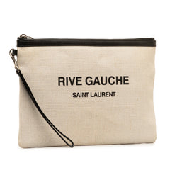 Canvas Rive Gauche Wristlet Clutch_1