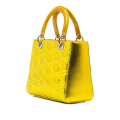 Anselm Reyle Medium Metallic Lambskin Cannage Lady Dior
