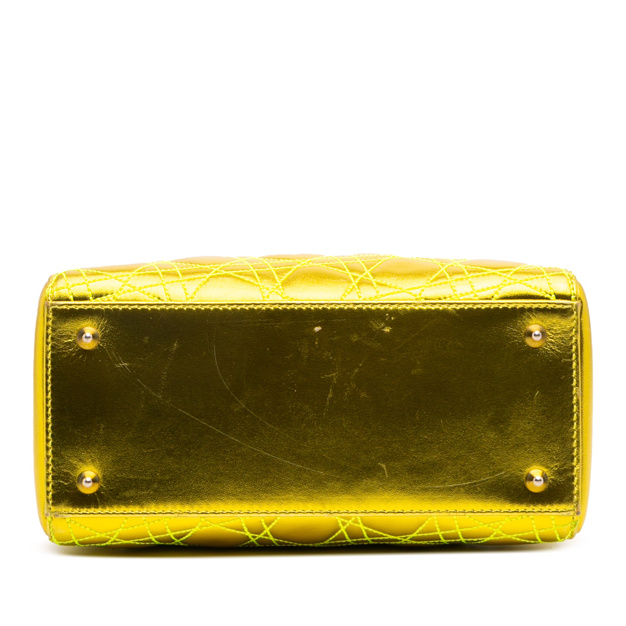 Anselm Reyle Medium Metallic Lambskin Cannage Lady Dior