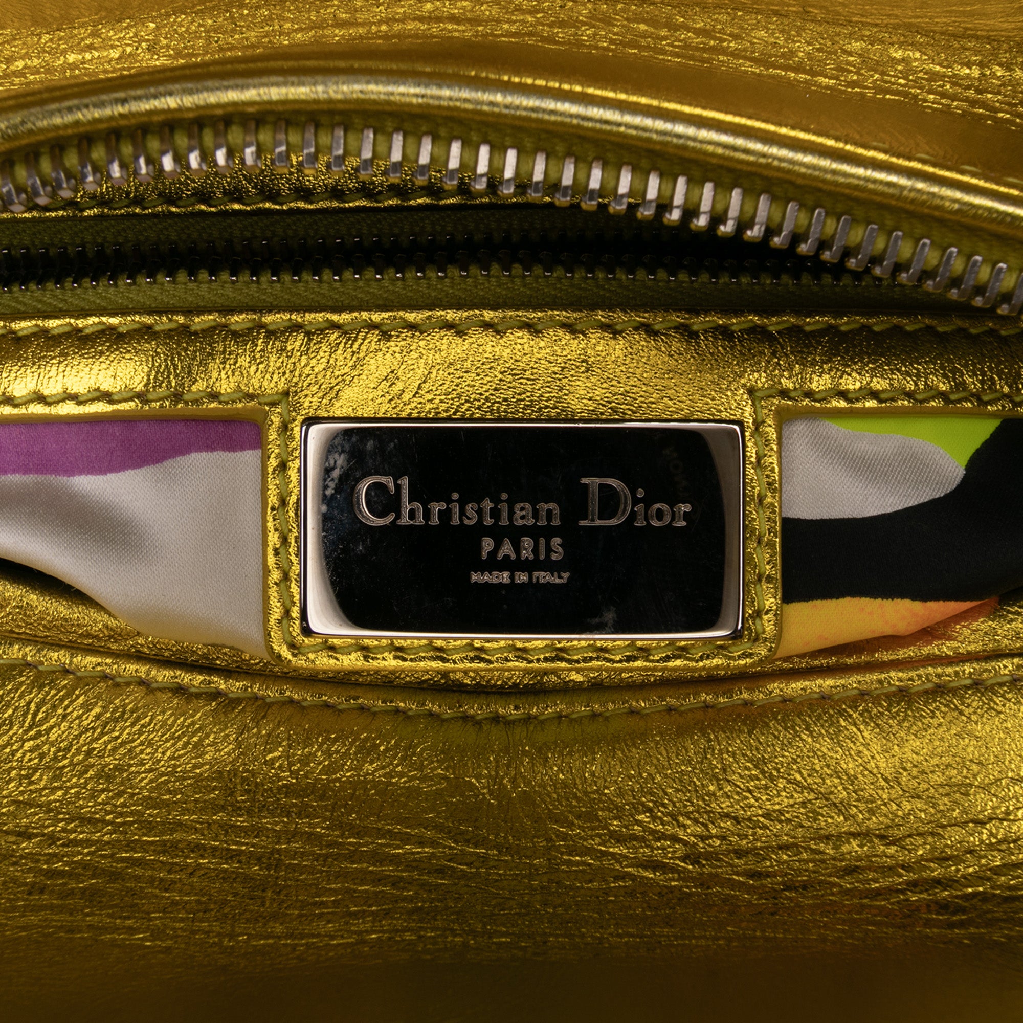 Anselm Reyle Medium Metallic Lambskin Cannage Lady Dior