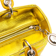 Anselm Reyle Medium Metallic Lambskin Cannage Lady Dior