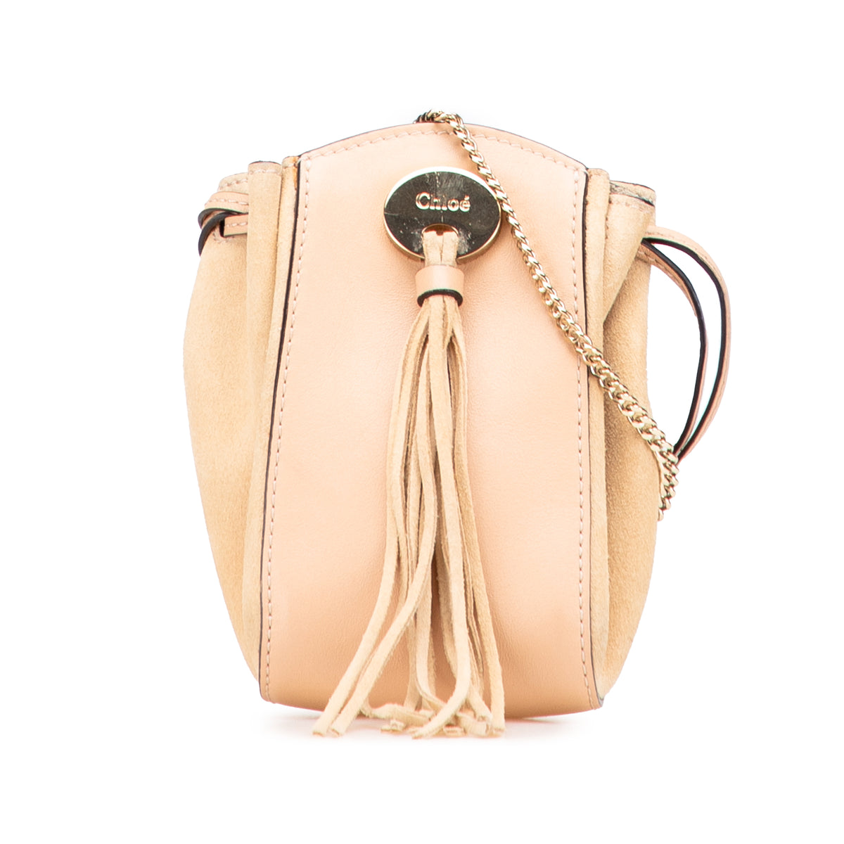 Mini Leather and Suede Sac Fringe Crossbody