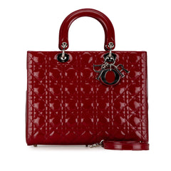 Large Patent Cannage Lady Dior