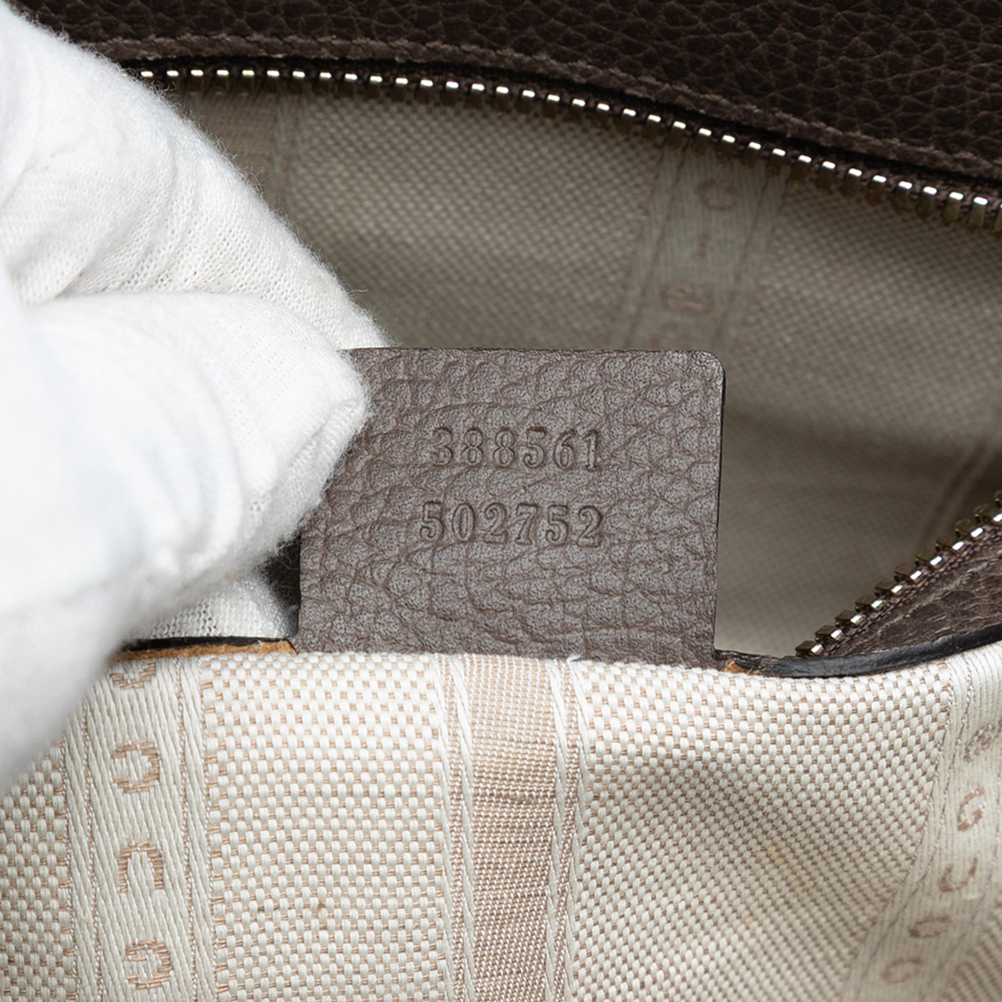 Pebbled Leather Lady Dollar Tote