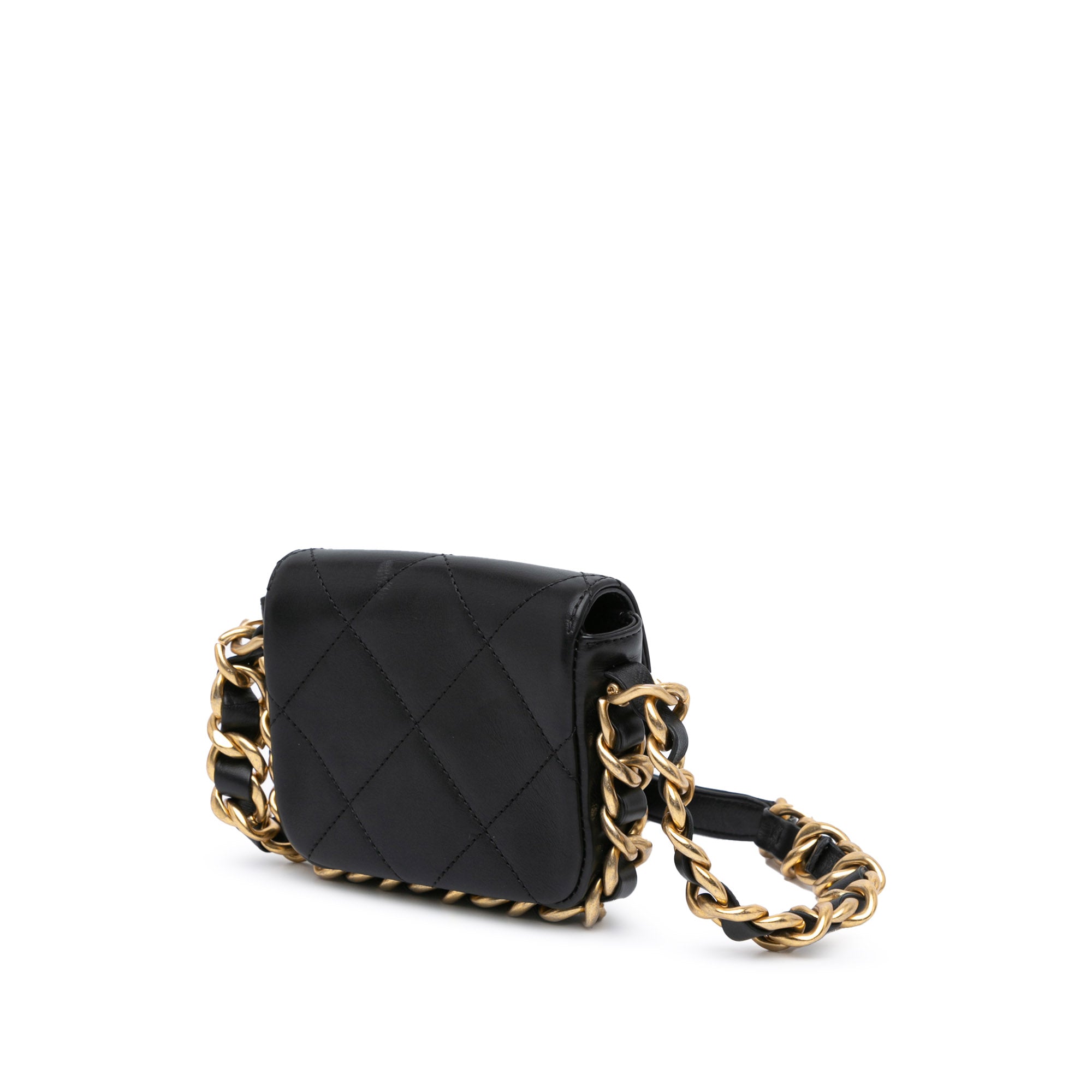 Mini Quilted Calfskin Framing Chain Flap