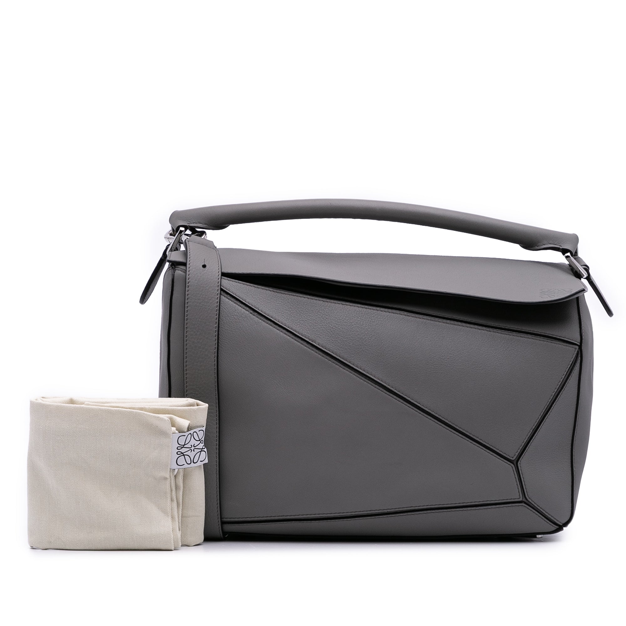 Large Calfskin Puzzle Satchel