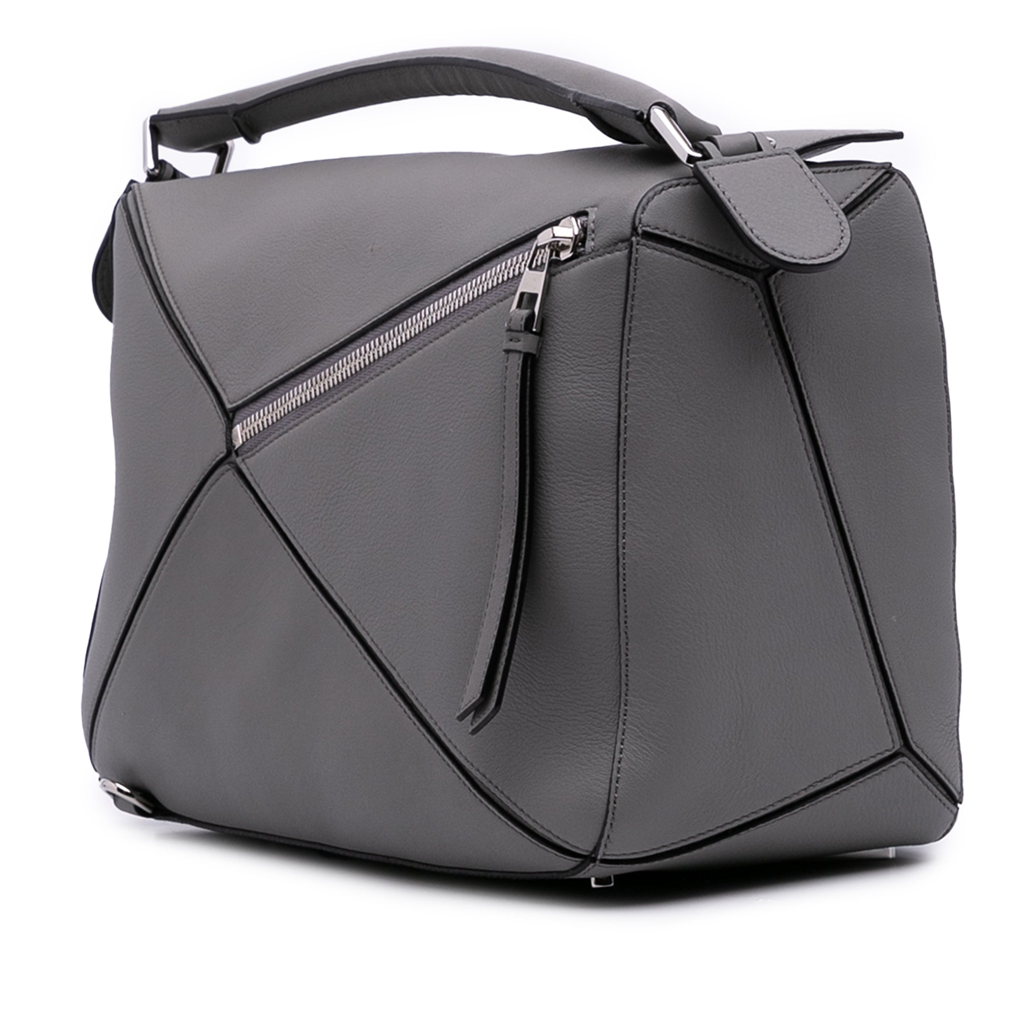 Large Calfskin Puzzle Satchel
