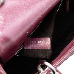 Mini Iridescent Lambskin Cannage Lady Dior