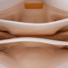 Small Quilted Calfskin Pearl CC Accordion Flap