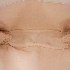 Small Quilted Calfskin Pearl CC Accordion Flap