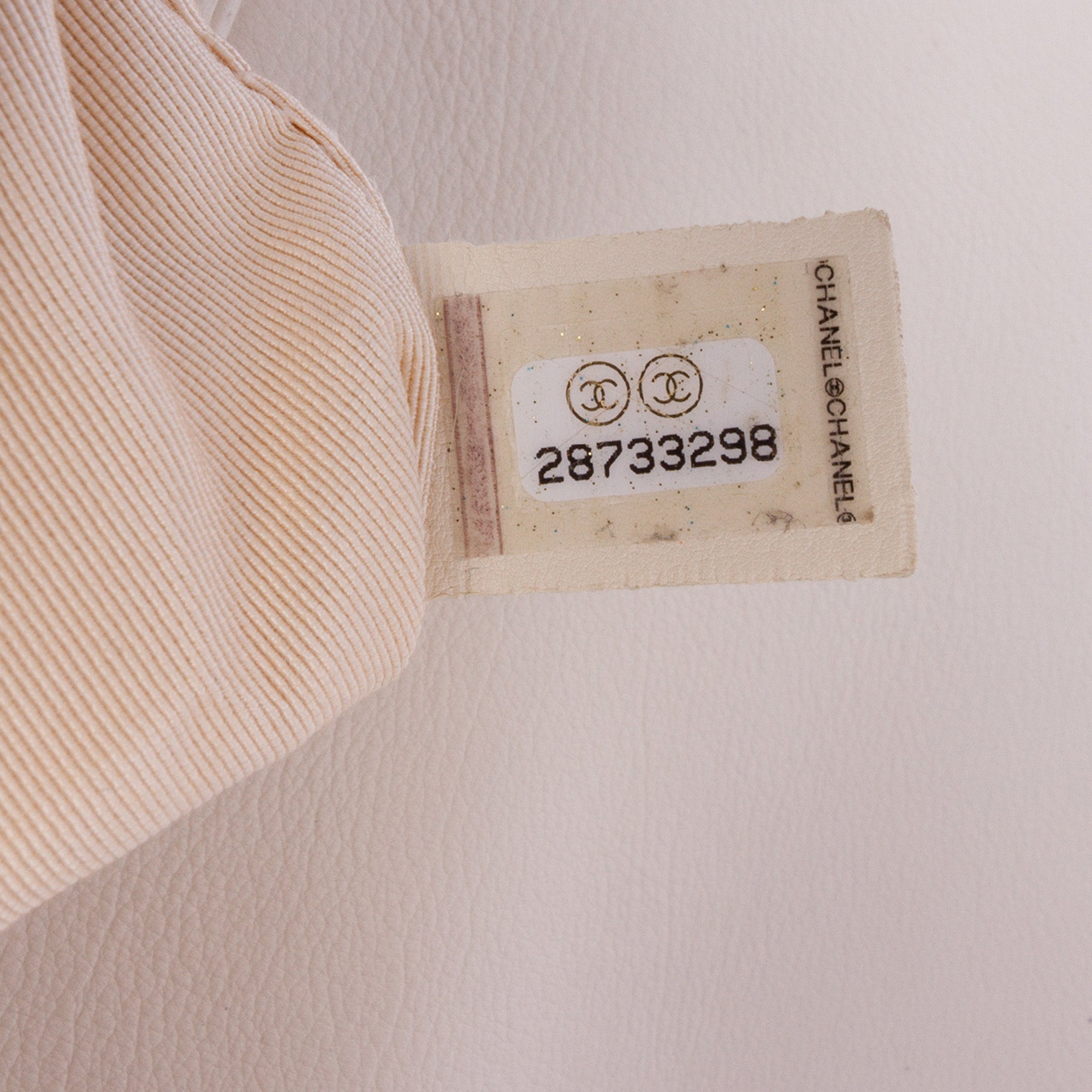 Small Quilted Calfskin Pearl CC Accordion Flap