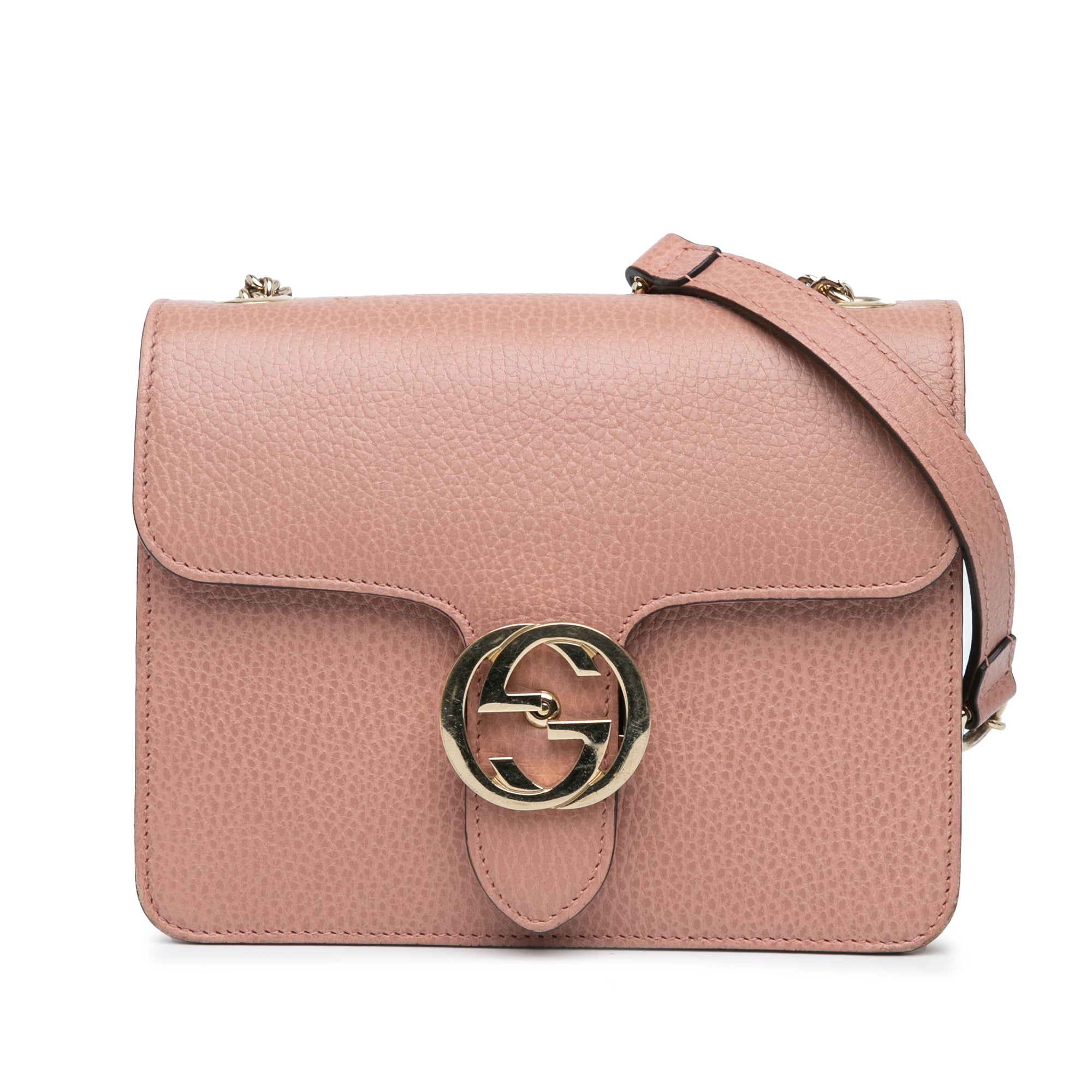 Small Dollar Calfskin Interlocking G Crossbody