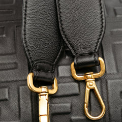 Zucca Embossed Leather Baguette Satchel