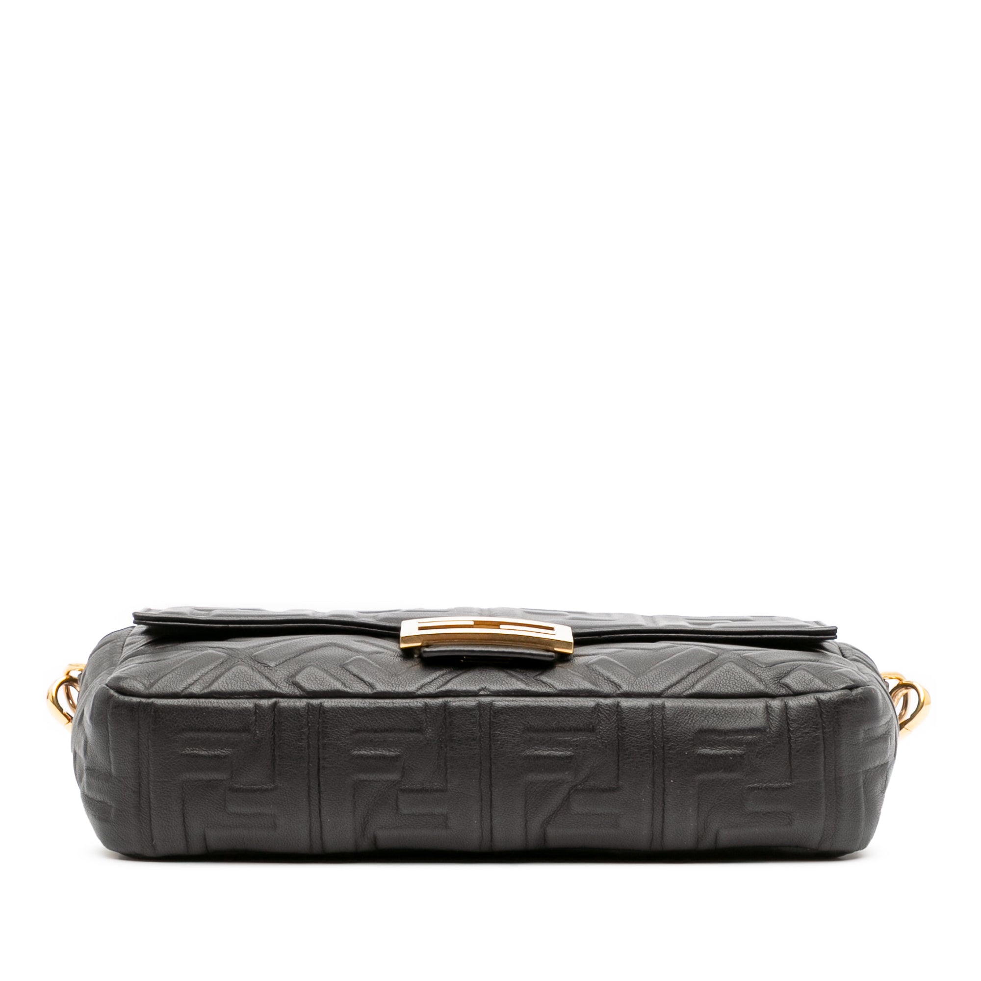 Zucca Embossed Leather Baguette Satchel