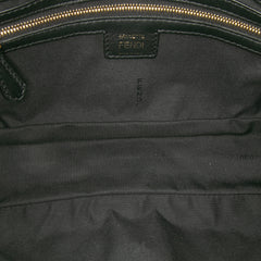 Zucca Embossed Leather Baguette Satchel