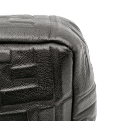Zucca Embossed Leather Baguette Satchel