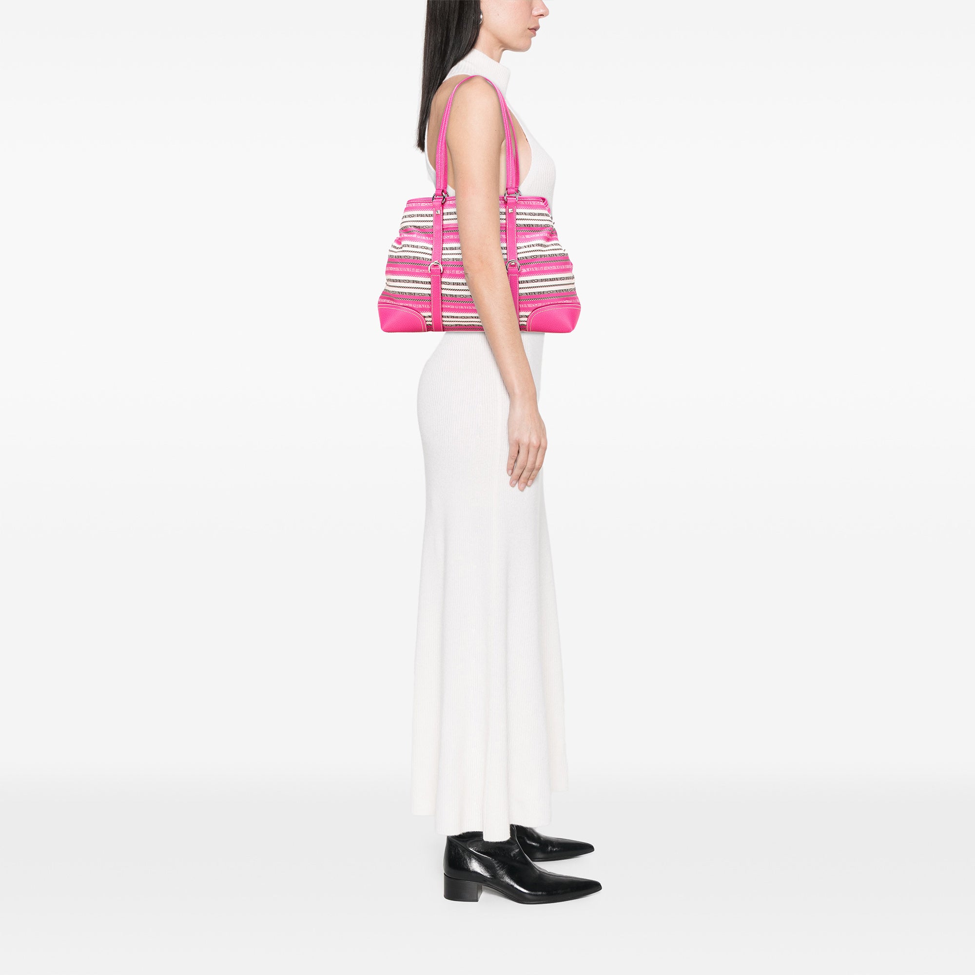Striped Jacquard Tote