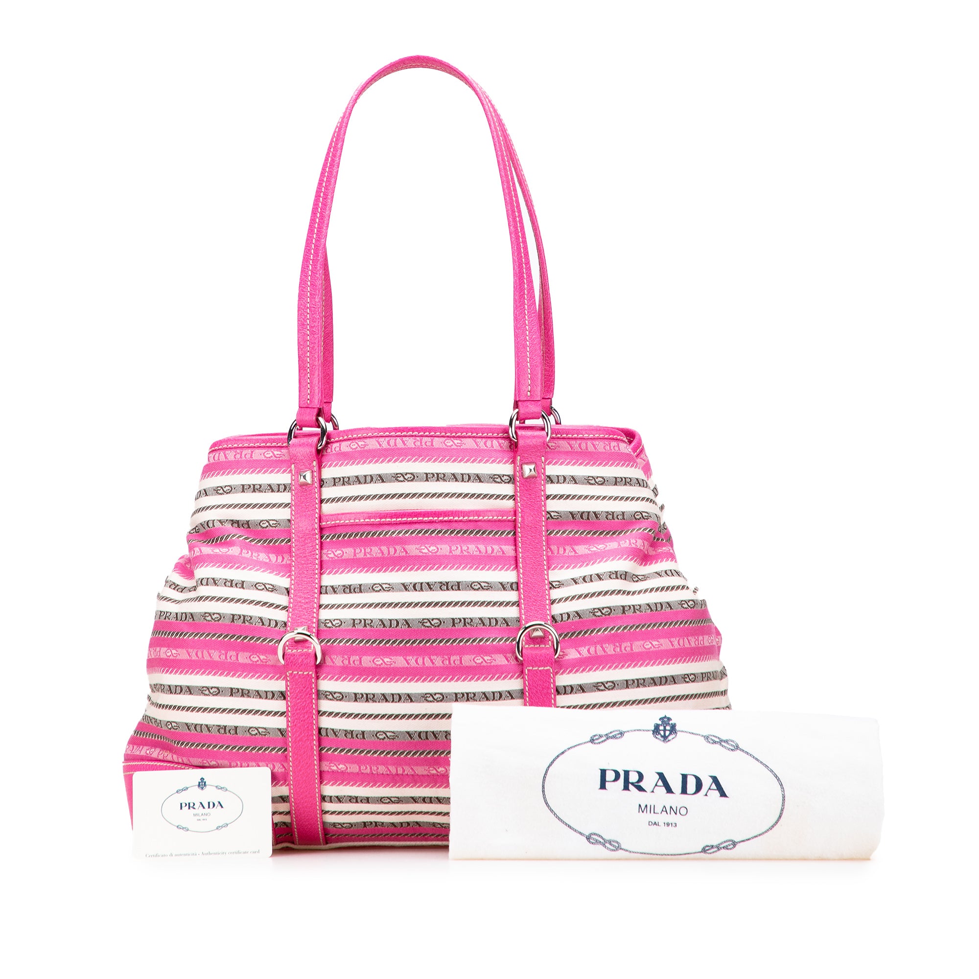 Striped Jacquard Tote