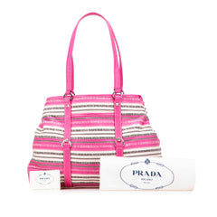 Striped Jacquard Tote