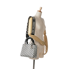 Medium Calfskin Checkered Lady Dior