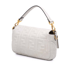 Zucca Embossed Leather Baguette Satchel