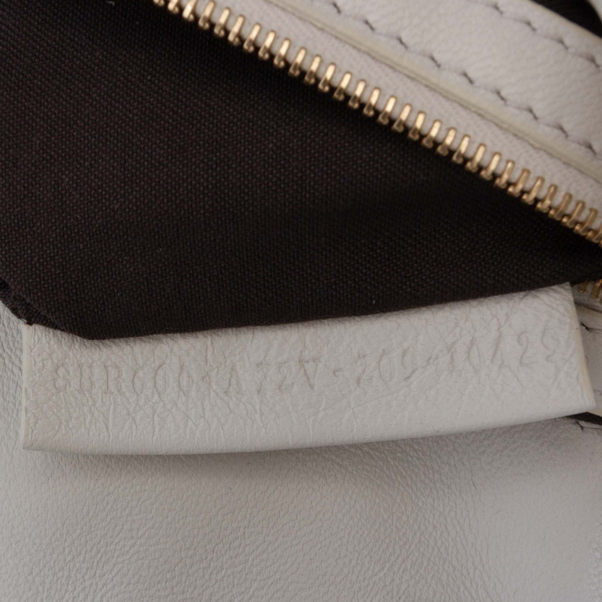 Zucca Embossed Leather Baguette Satchel