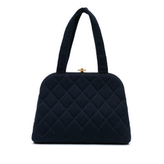 Quilted Jersey Frame Handbag