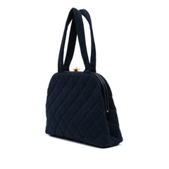 Quilted Jersey Frame Handbag