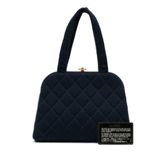 Quilted Jersey Frame Handbag