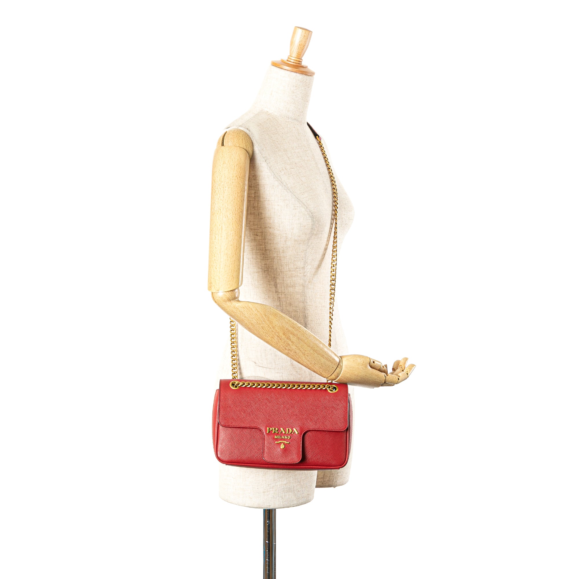 Saffiano Pattina Chain Crossbody