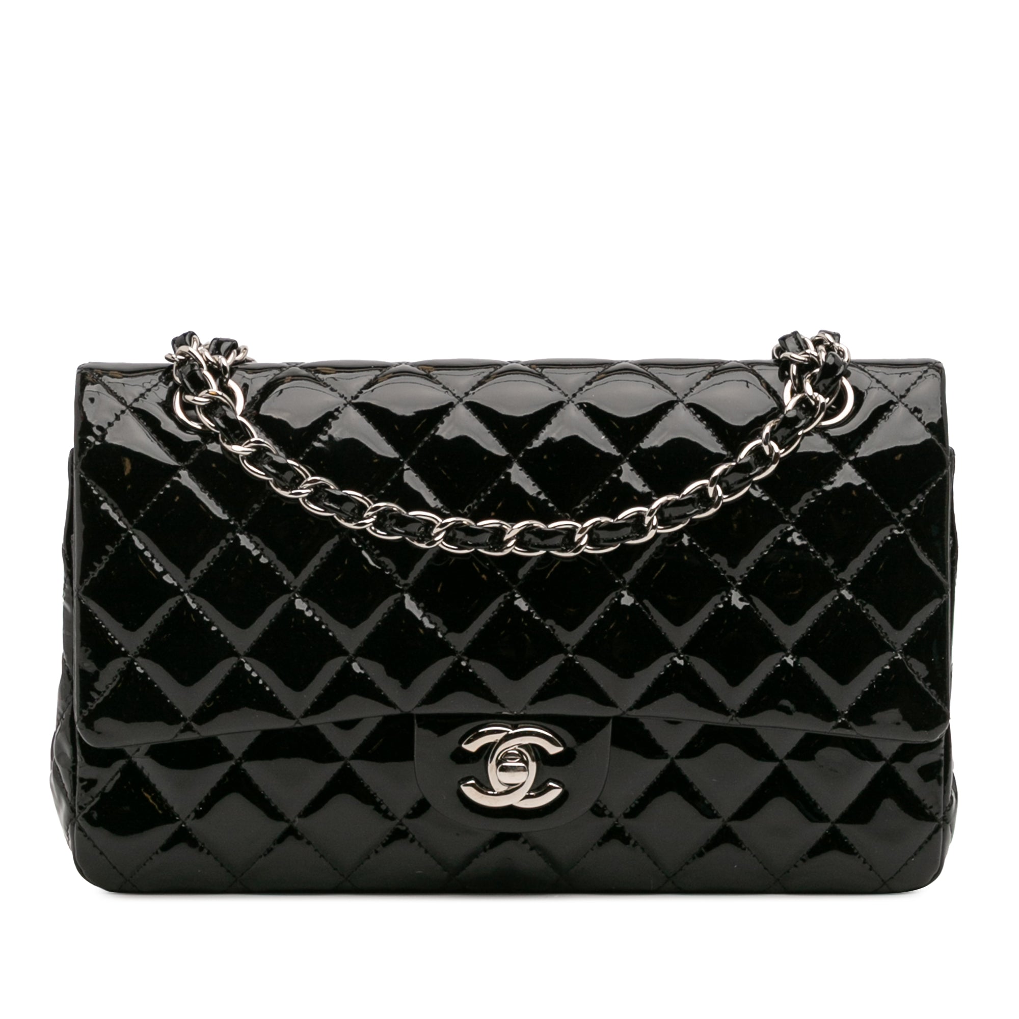 Medium Classic Patent Double Flap