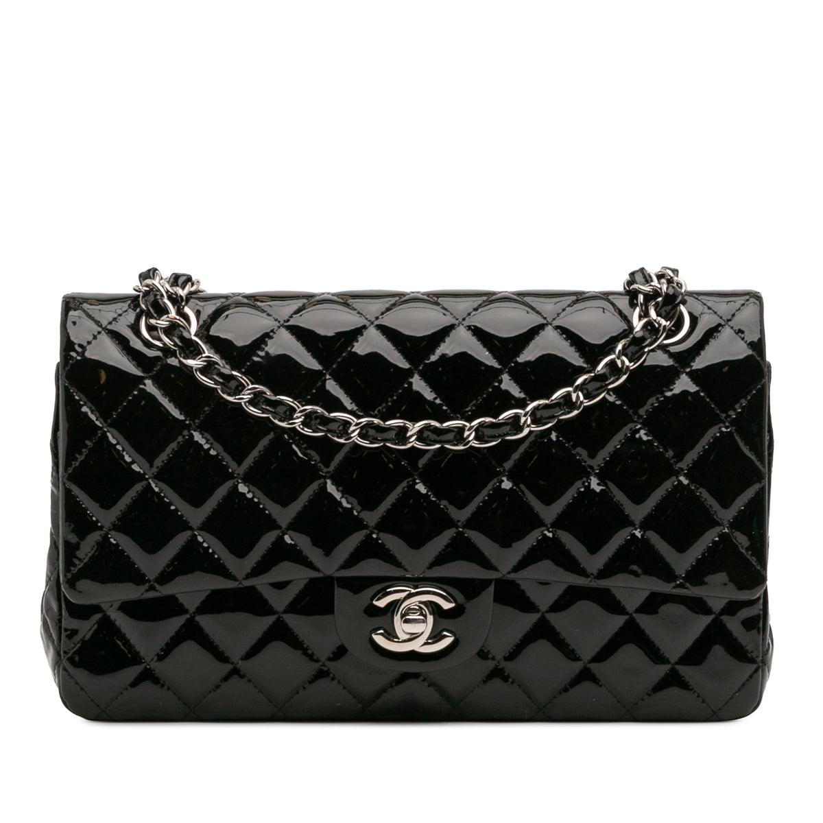 Medium Classic Patent Double Flap