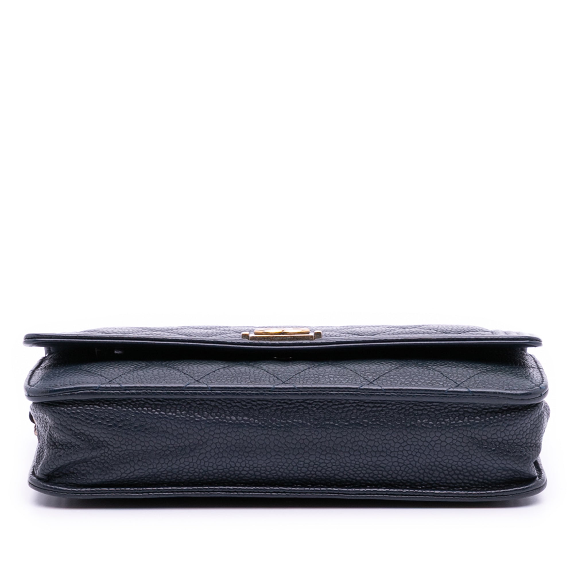 Quilted Caviar Boy Wallet on Chain
