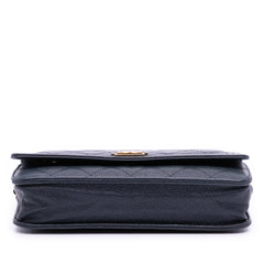 Quilted Caviar Boy Wallet on Chain