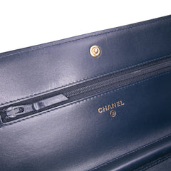 Quilted Caviar Boy Wallet on Chain